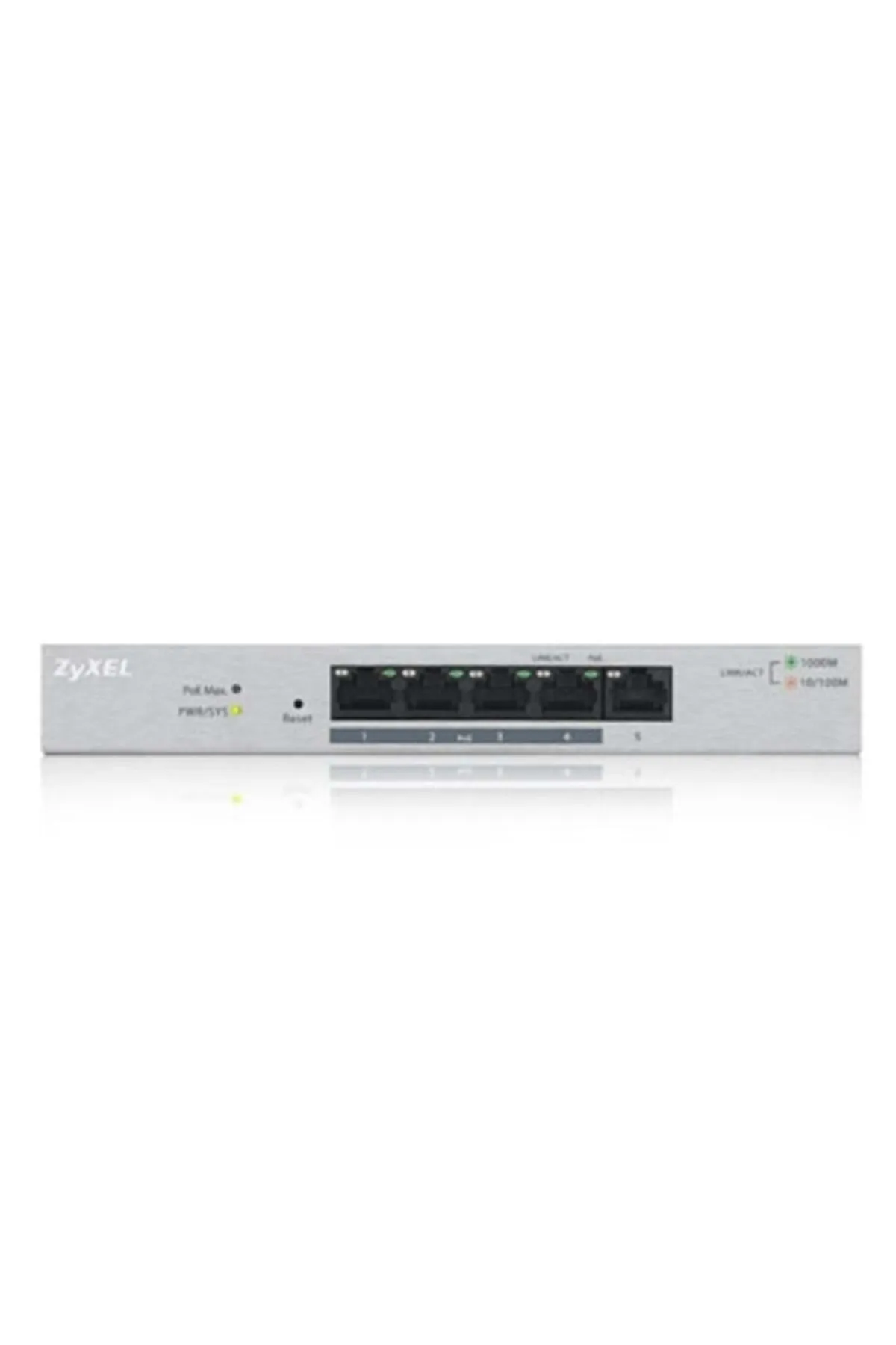 Zyxel GS1200-5HP V2 Web Yönetilebilir 5 Port Gigabit Switch (4 Port PoE - 60Watt)