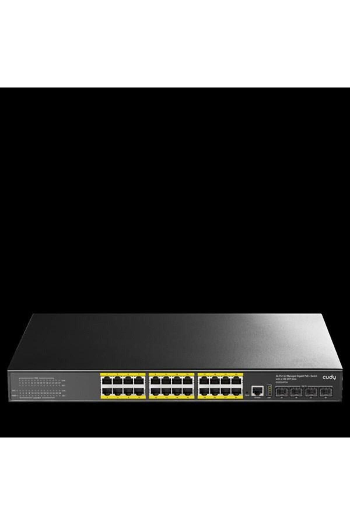 cudy Gs5024ps4-400w 24 Port Gigabit 4-sfp 10gbe 400w Full Poe Yönetilebilir Switch