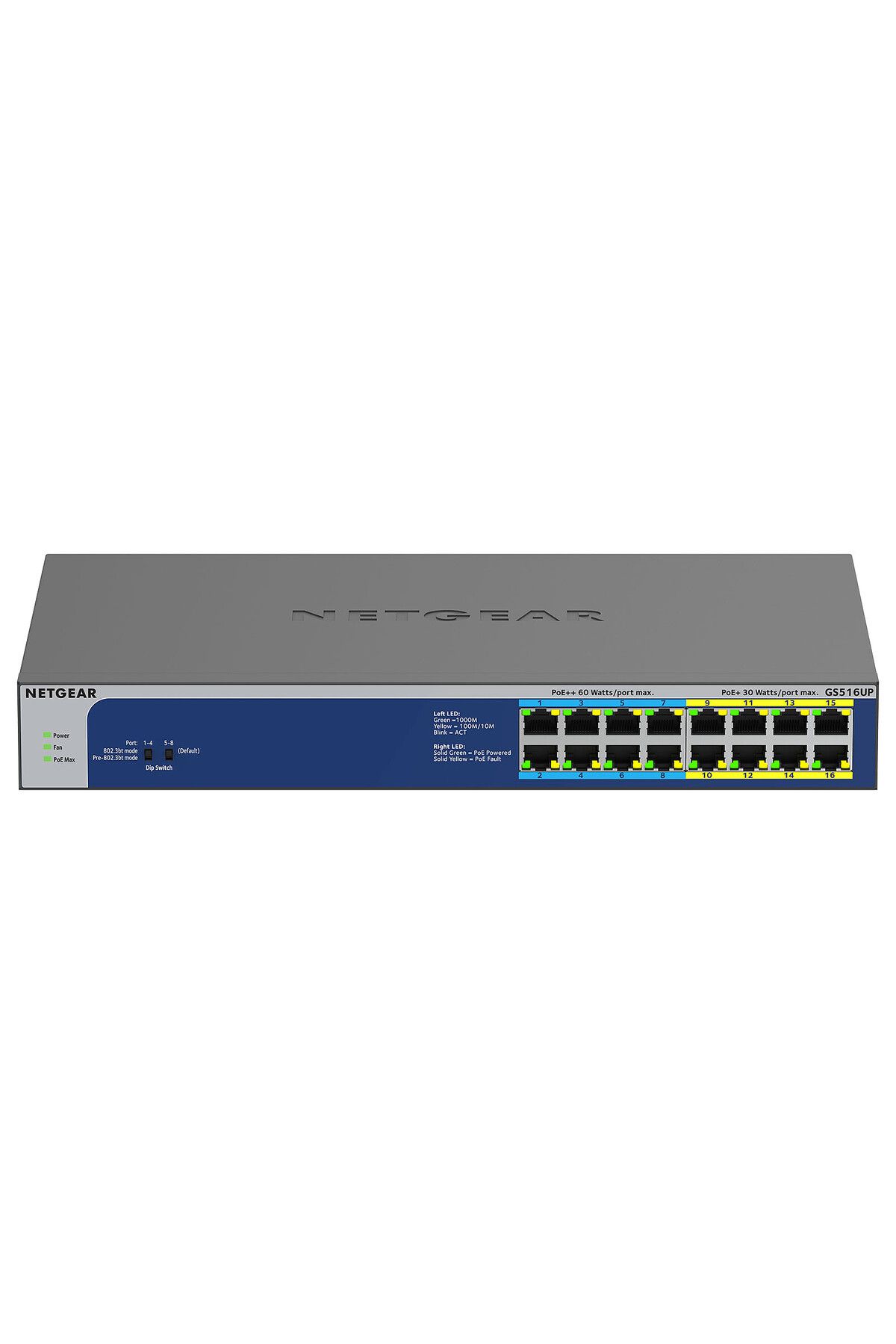 NETGEAR GS516UP-100EUS 16-Port Gigabit Ethernet  PoE  Switch