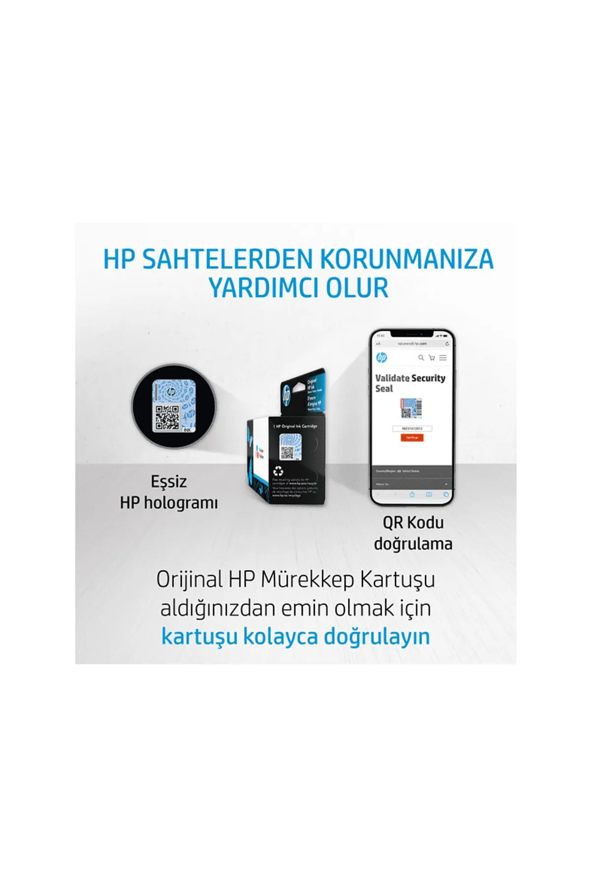 HP Gt52 Mavi Mürekkep Şişesi