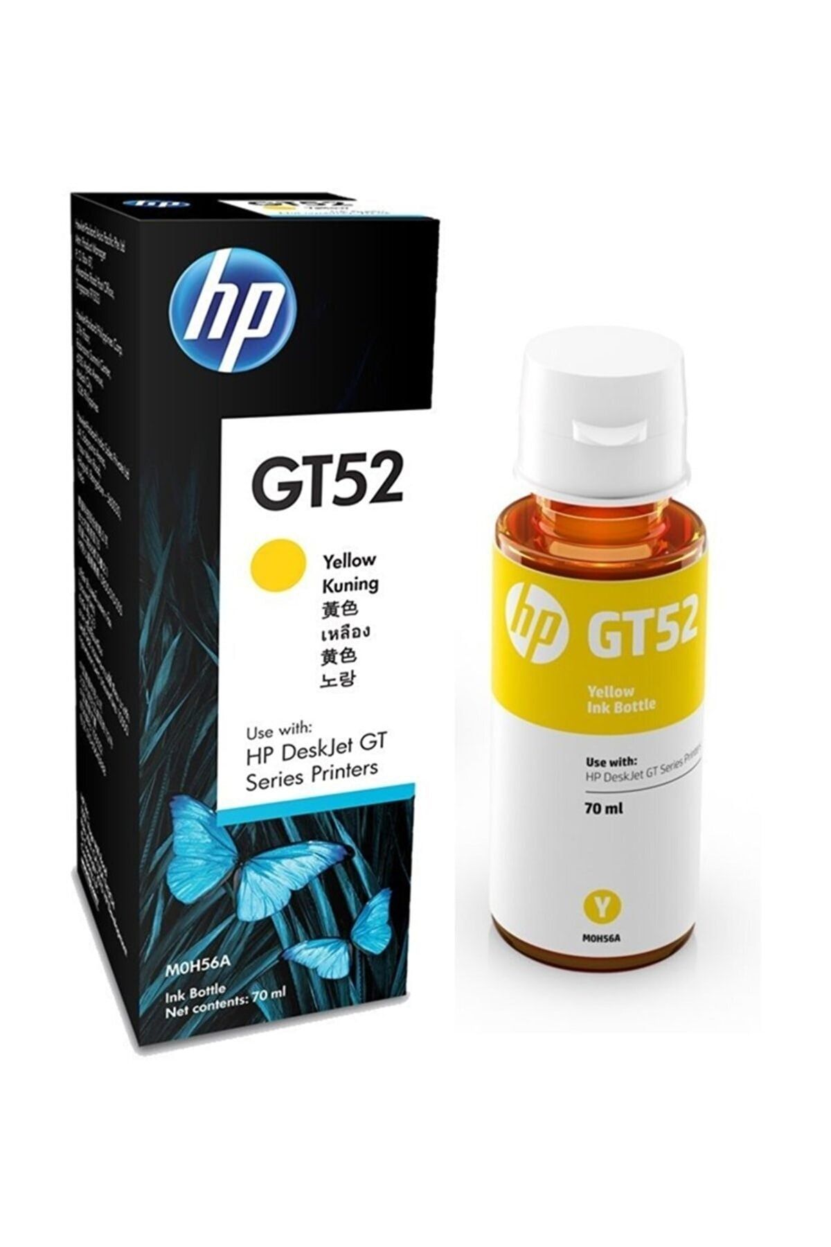 HP Gt52 P0r22a Sarı Orjinal Mürekkep 70ml. 8,000 Sayfa M0h56ae