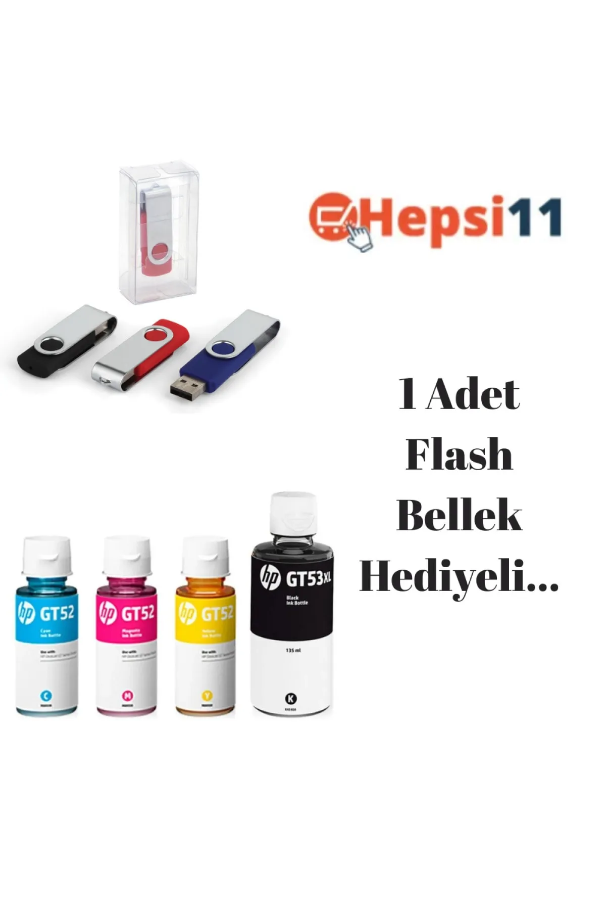 HP Gt53xl Deskjet Gt-5820 Orjinal 4 Renk Mürekkep Seti Aıu7a464