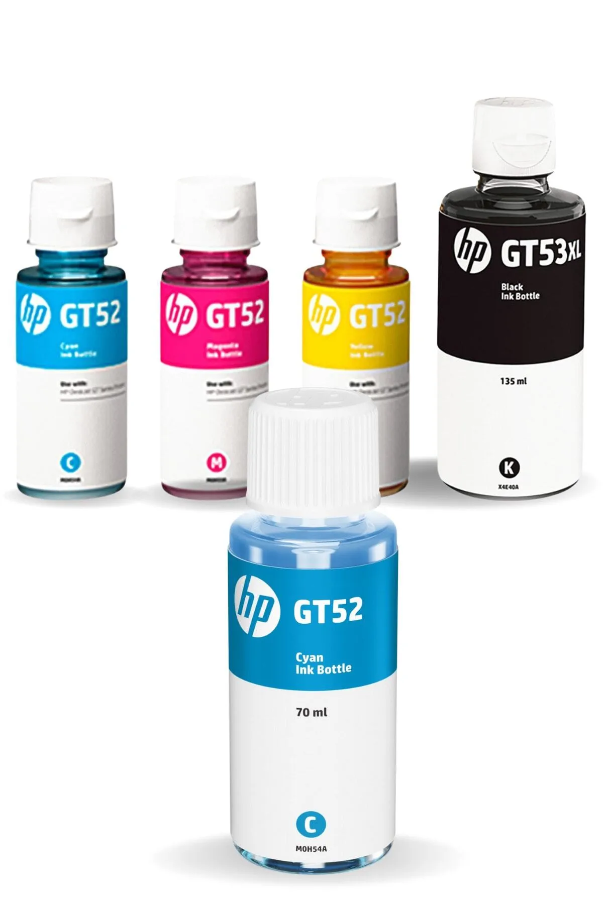 HP Gt53xl-gt52 Ink Tank Dörtlü Kartuş Dolum Mürekkep Seti+1 Mavi  Gt53xl-gt52-316115-cy