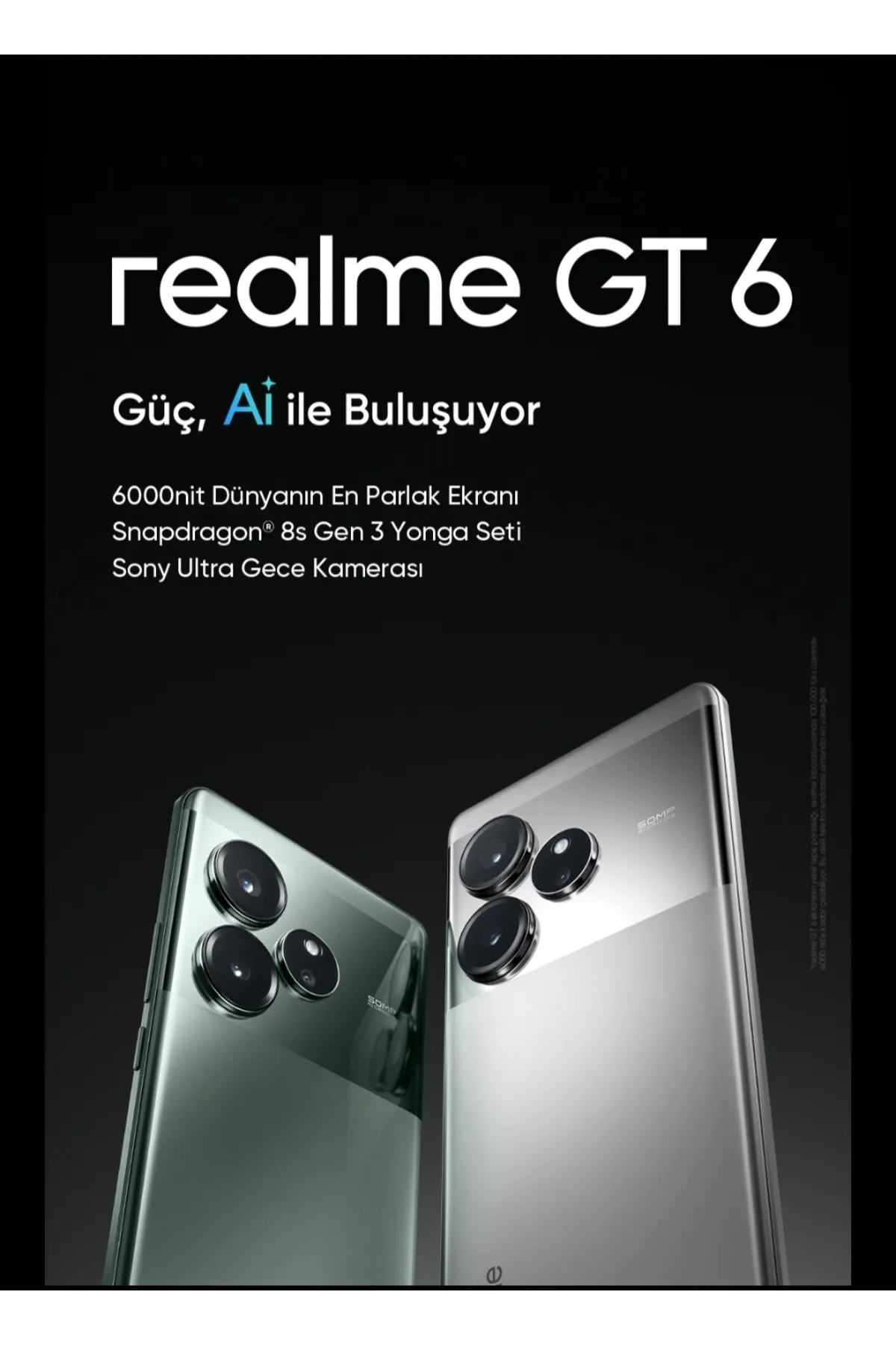 realme Gt6 NFC 5g 24 GB RAM (12+12 GB DİNAMİK RAM) 256gb (Realme Türkiye Garantili)