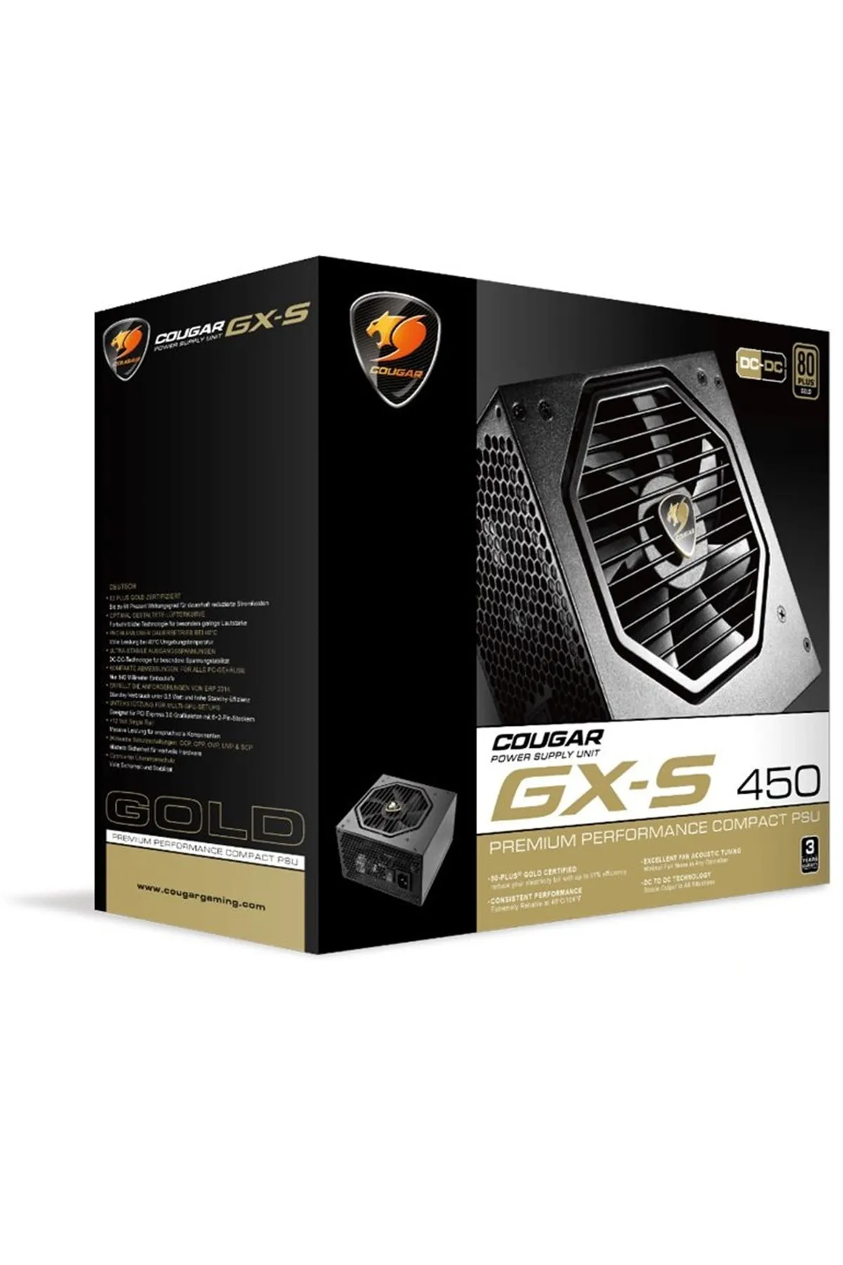 Cougar Gx-s450 450w Power Supply (80 Plus Gold)