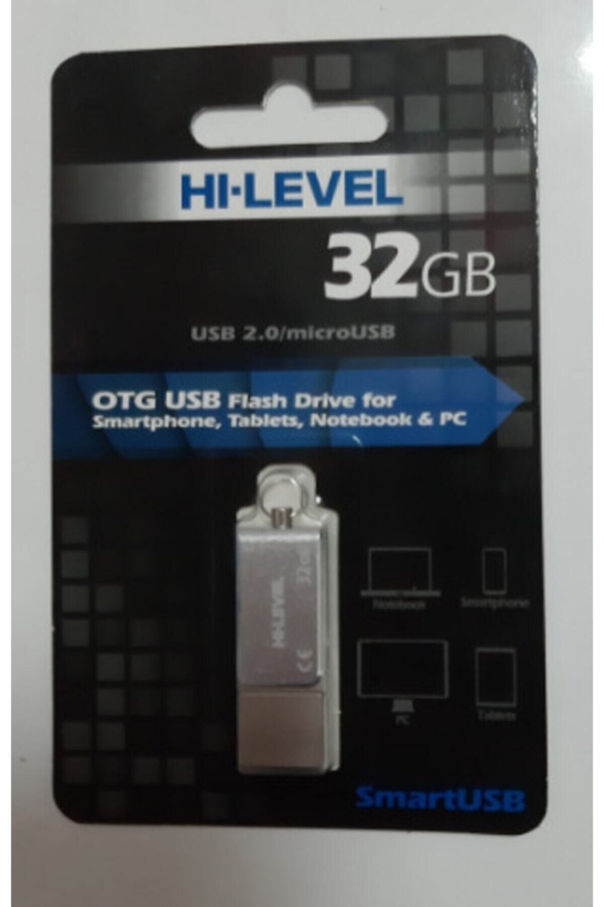 Hi-Level Hı Level 32 Gb Çift Taraflı Telefon Bilgisayar Usb Flash Bellek Gri