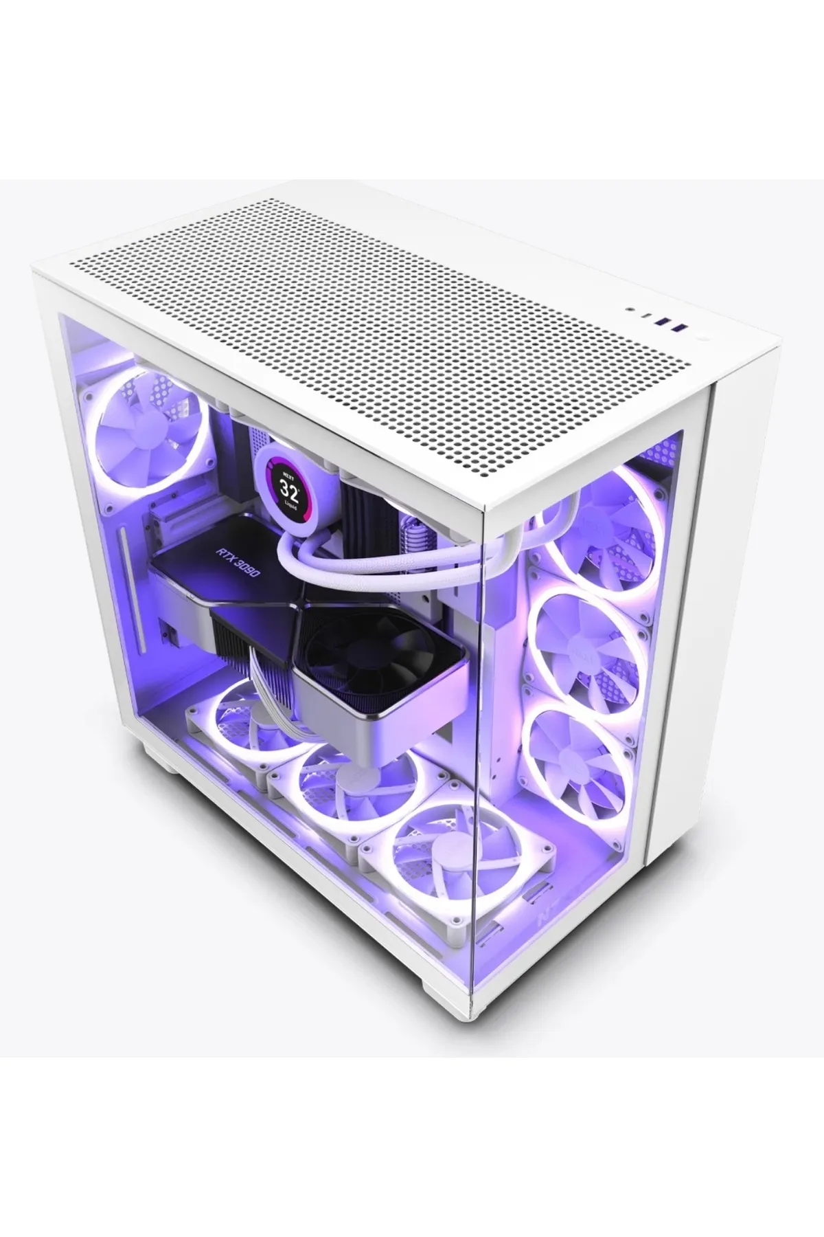 NZXT H Series H9 Flow Cm-h91fw-01 Beyaz Atx Mid Tower Gaming (OYUNCU) Kasa