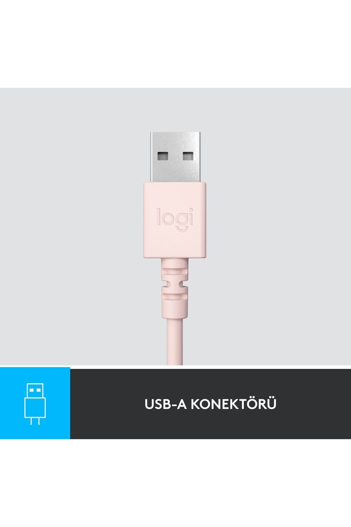 Logitech H390 Usb Gürültü Önleyici Mikrofonlu Kulaklık - Gül 981­-001281