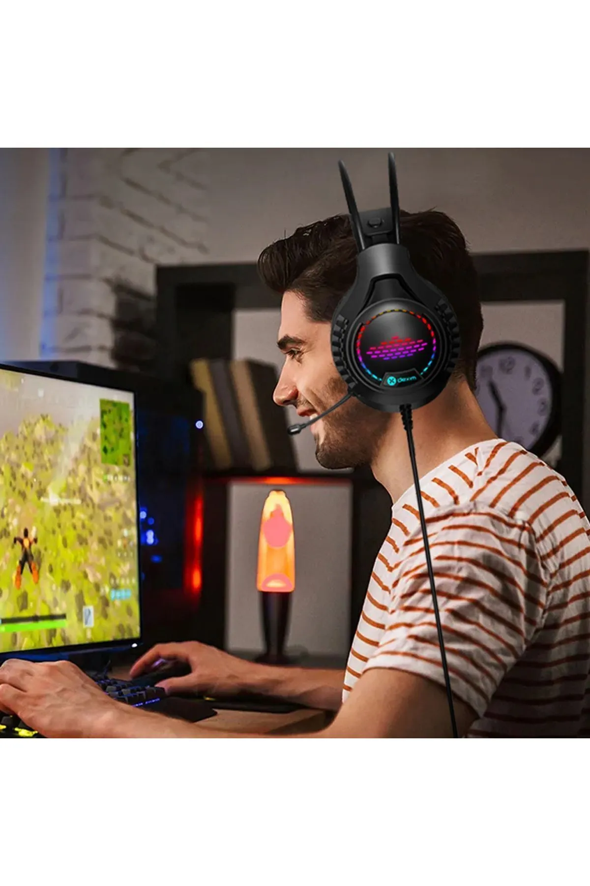 Dexim H608 5.1 Kafaüstü RGB Gaming Oyuncu Mikrofonlu Kulaklık