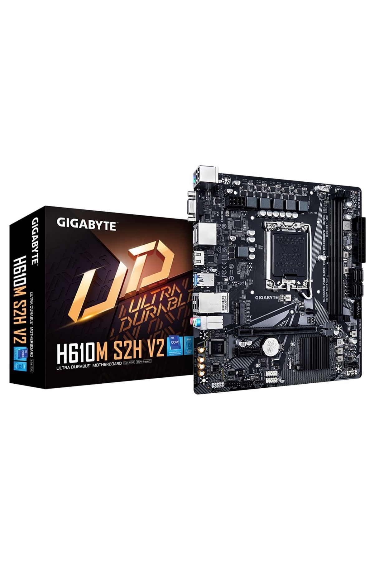 Gigabyte H610m-s2h-v2-ddr5 Intel H610 Soket 1700 Ddr5 5600mhz Matx Gaming (OYUNCU) Anakart