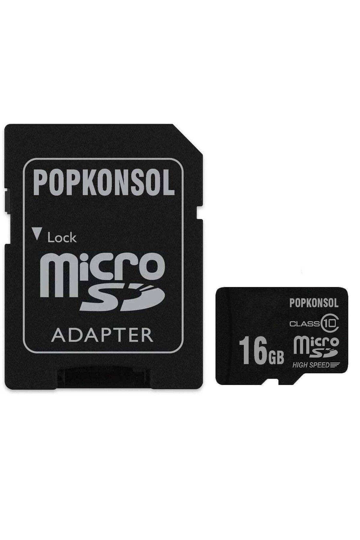 POPKONSOL Hafıza Kartı 16 GB Hafıza Kartı Class 10 High Speed Adaptör Dahil