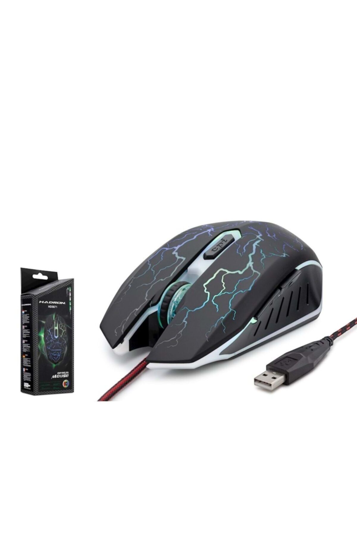 Hadron Hd5671 2400dpı Usb Işıklı Kablolu Oyuncu Gaming Mouse