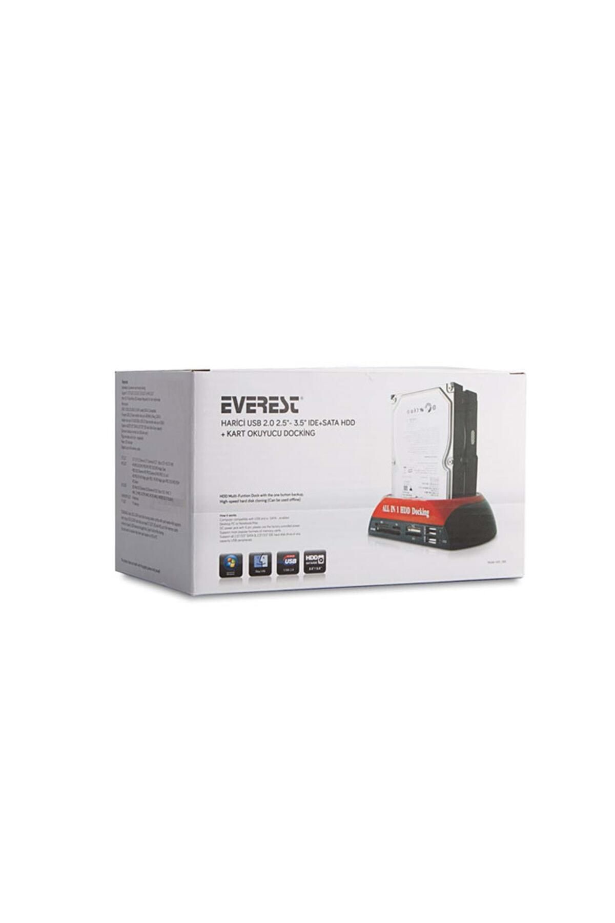 Everest HDC-385 Harici Usb 2.0 2.5" / 3.5" HDD + Kart Okuyucu