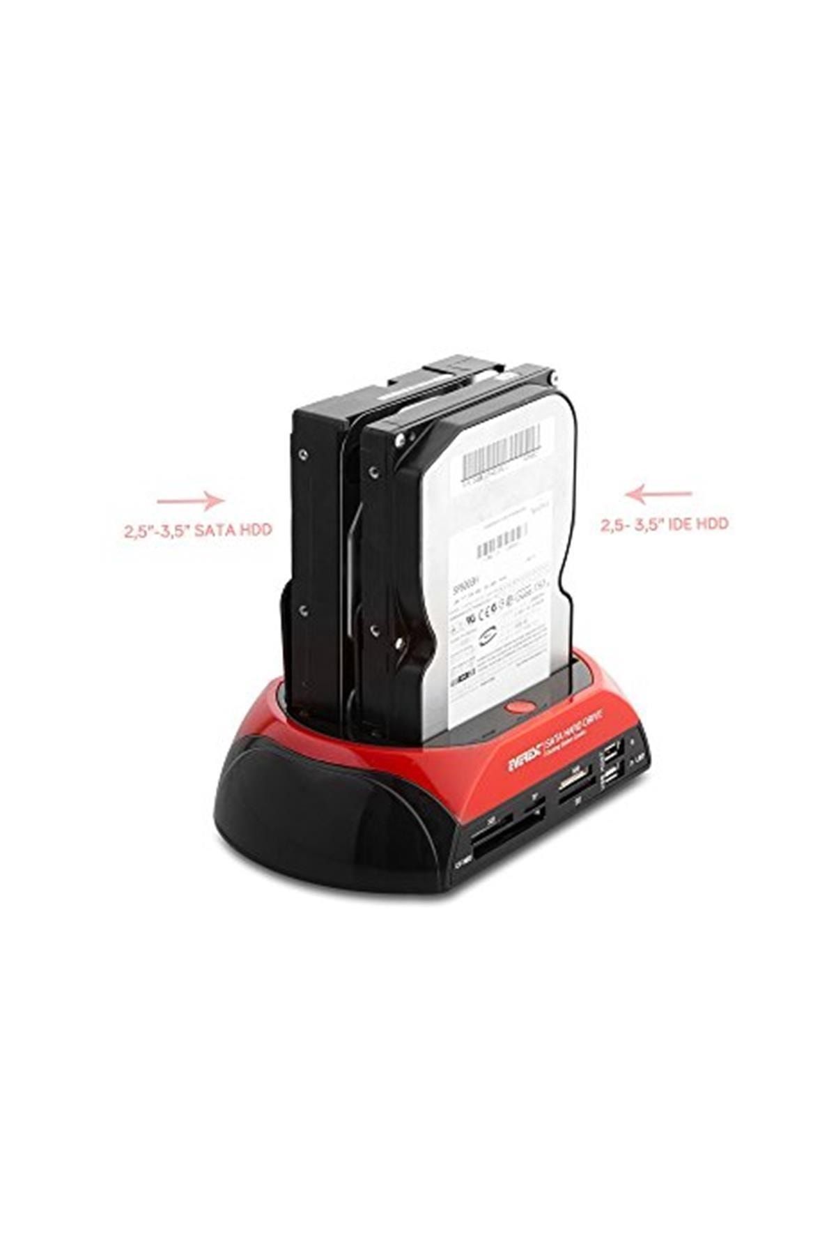 Everest Hdc-385 Harici Usb 2.0 2.5"- 3.5" Ide+sata Hdd + Kart Okuyucu Docking