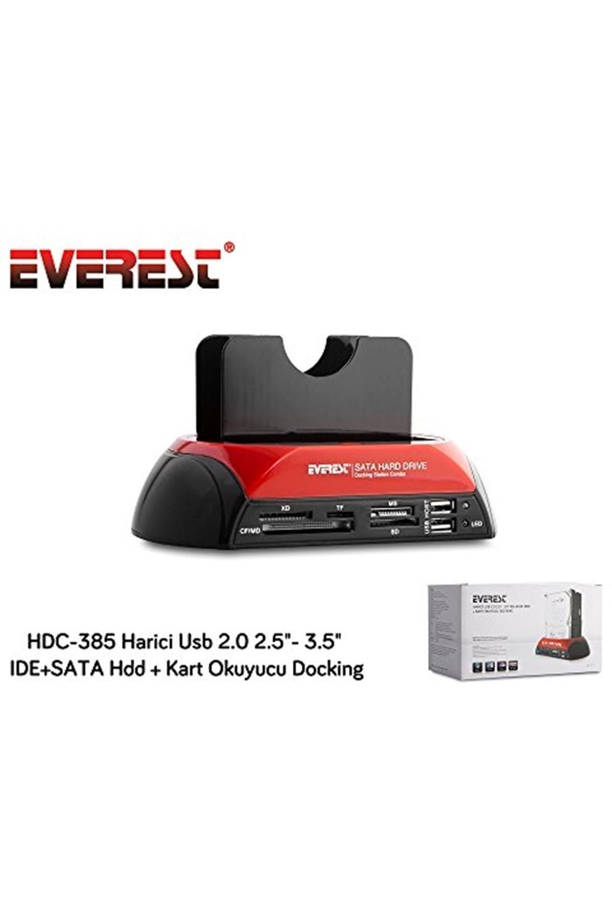 Everest Hdc-385 Harici Usb 2.0 2.5"- 3.5" Ide+sata Hdd + Kart Okuyucu Docking