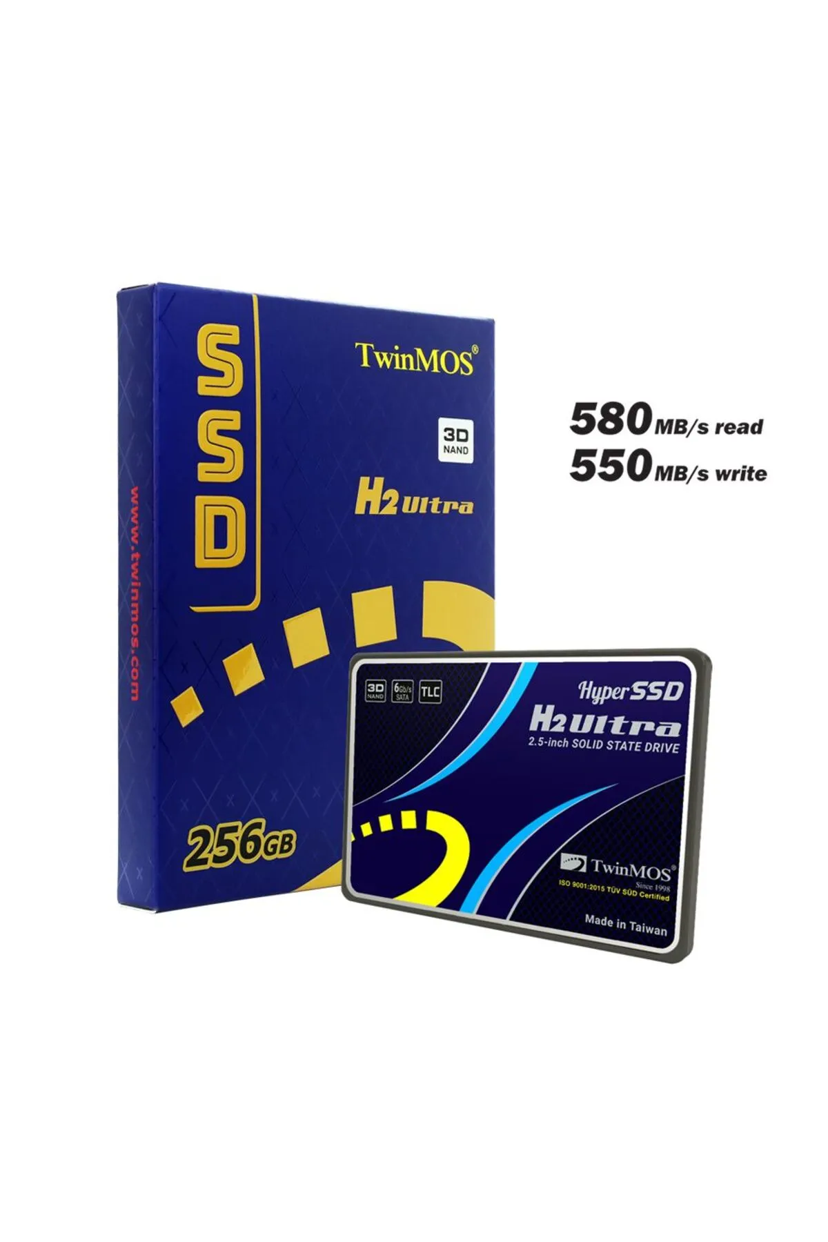 TwinMOS Hdd Ssd 256gb 580/550mbs Sata3 2.5 3d Nand Metal Case 3 Yıl Garantili