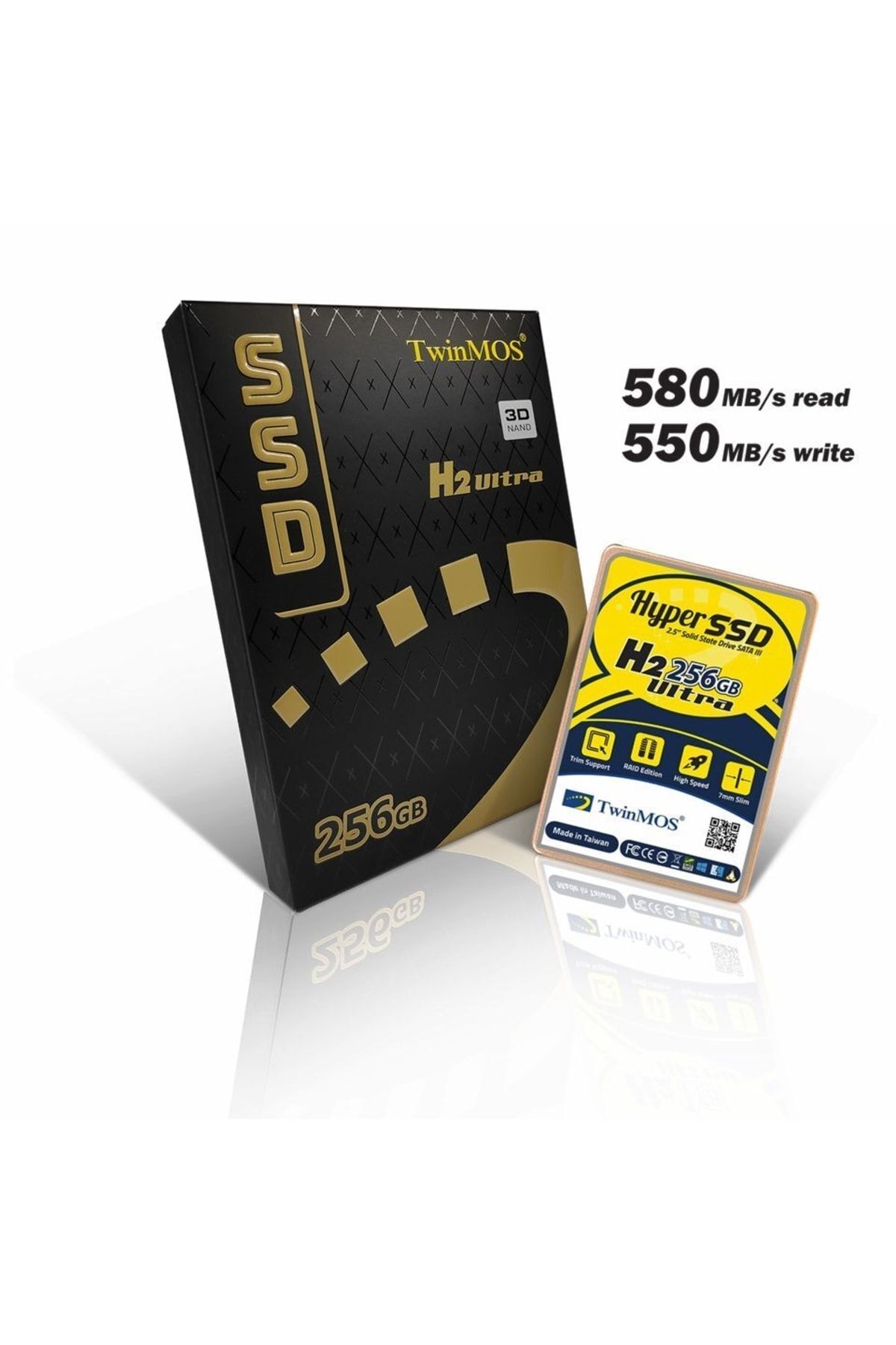 TwinMOS Hdd Ssd 256gb 580/550mbs Sata3 2.5 3d Nand Metal Kasa