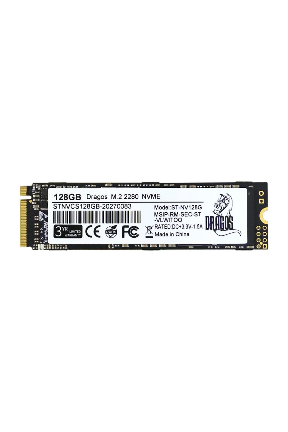 Dragos Hdd Ssd M2 Nvme 128gb 950/610mbs Nvme3