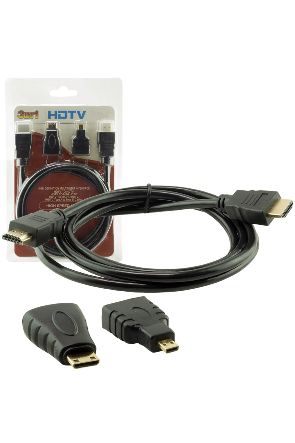 Genel Markalar Hdmı Kablo 1.5 Metre 3lü Set (MICRO HDMI HDMI*MİNİ HDMI HDMI) (4767)