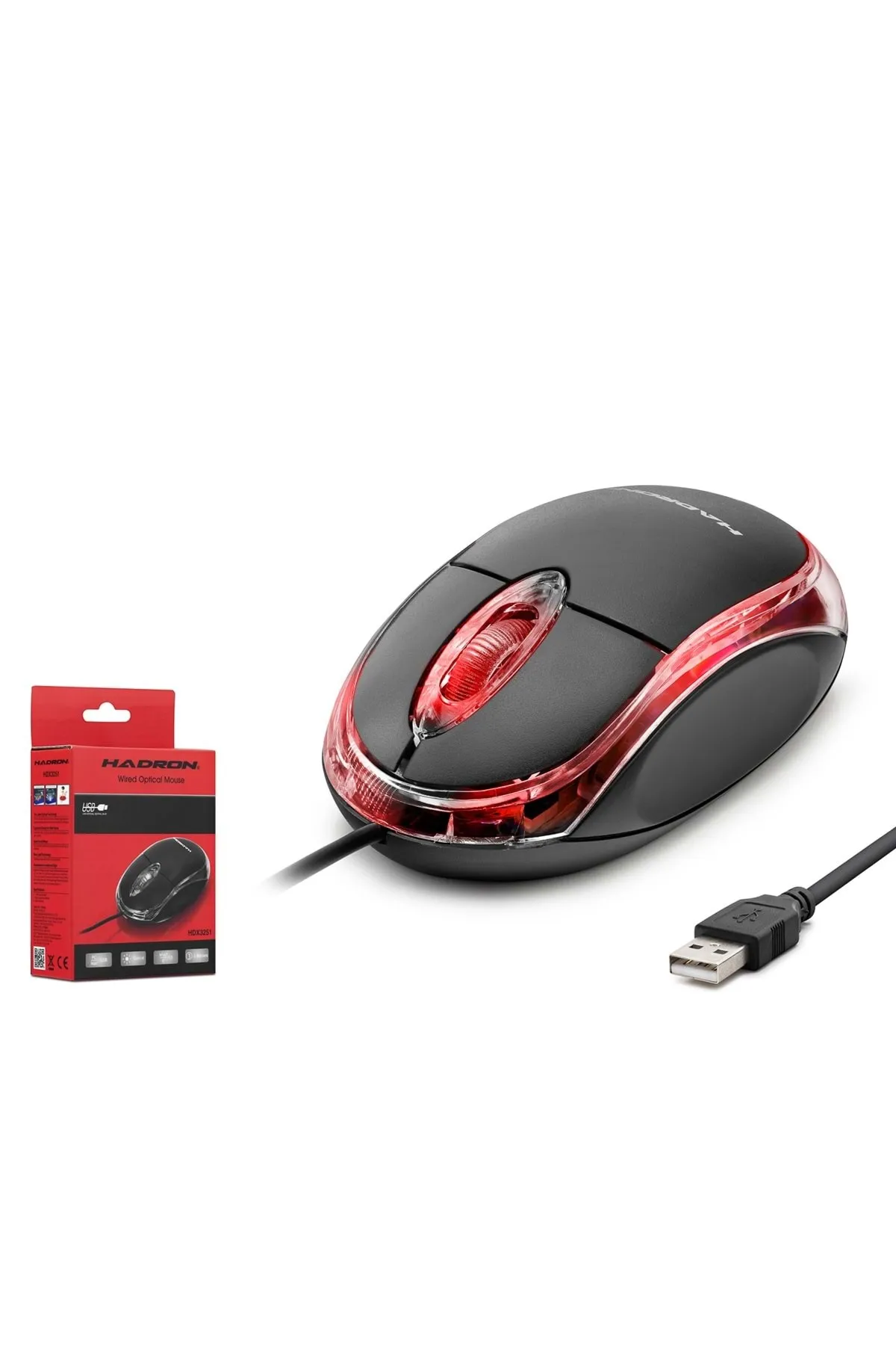 Hadron Hdx3251 Mouse Kablolu Usb Ledli 800 Dpı 113cm