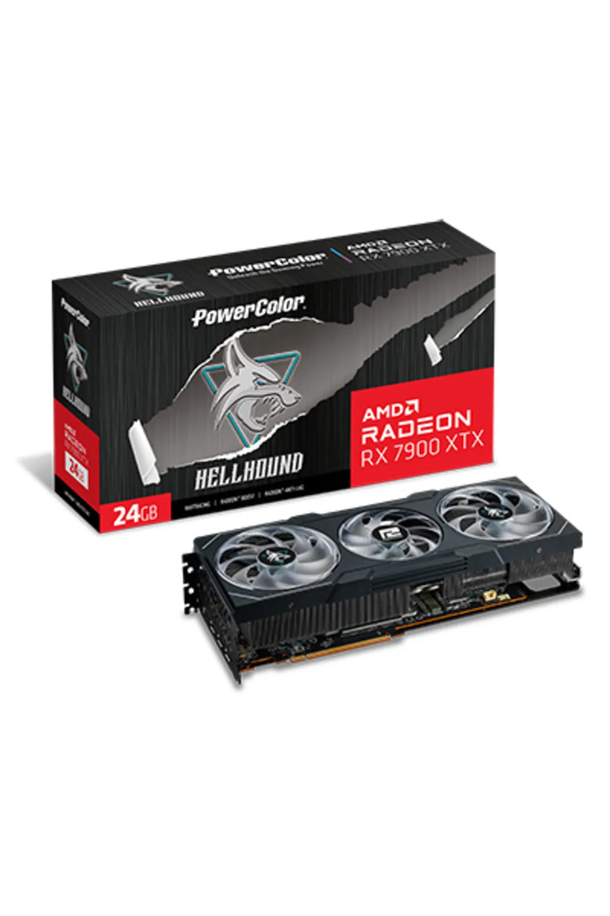 PowerColor Hellhound Rx 7900 Xtx 24g-l/oc 24gb Gddr6 384bit Dx12 Gaming (OYUNCU) Ekran Kartı