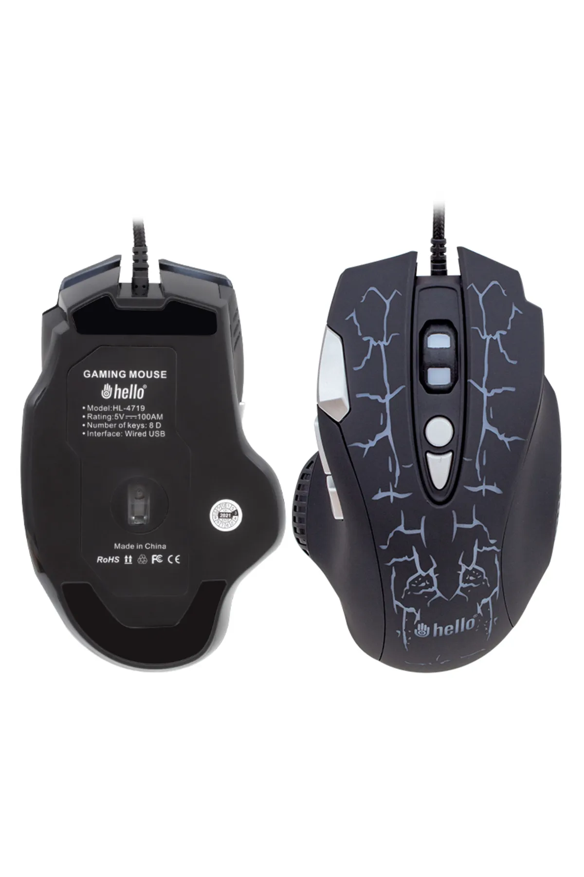 Genel Markalar HELLO HL-4719 KABLOLU OYUNCU GAMING MOUSE (4744)