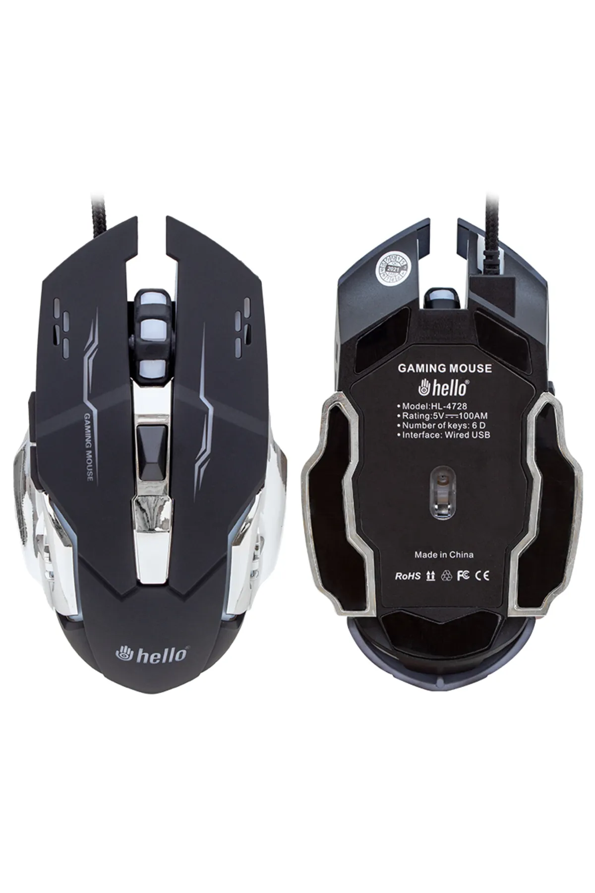 Go İthalat HELLO HL-4728 KABLOLU OYUNCU GAMING MOUSE (4192)