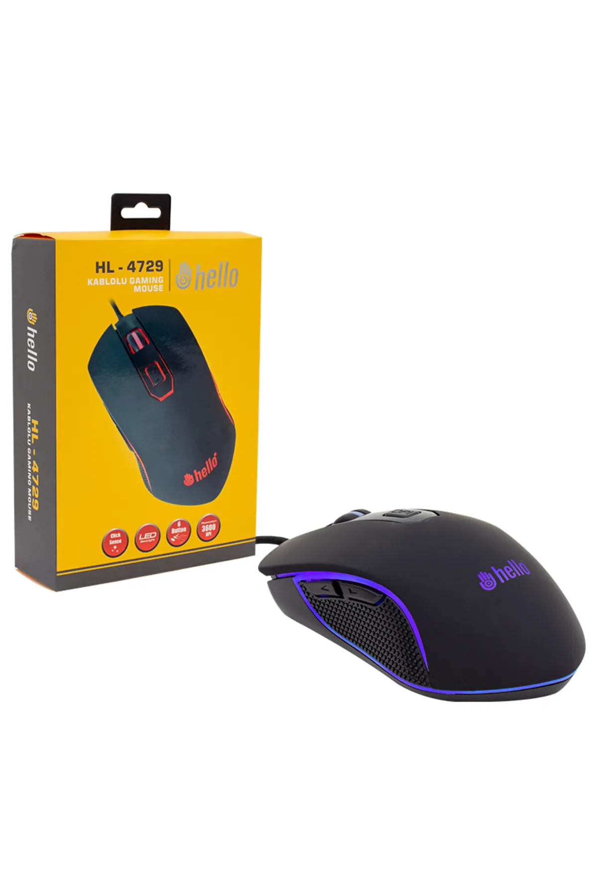 feifei HELLO HL-4729 KABLOLU OYUNCU GAMING MOUSE (4767) - AYS9702-1648