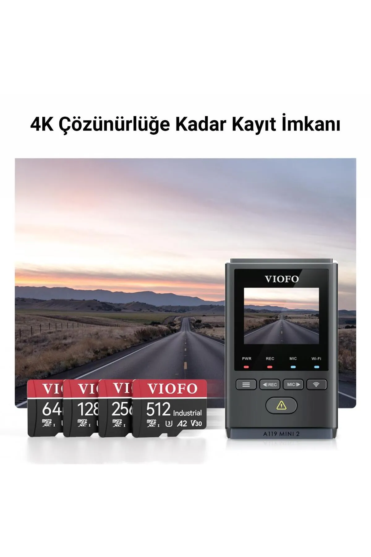 Viofo High Endurance Class 10 A2 V30 100mb/s Okuma 90mb/s Yazma Micro Sd Hafıza Kartı 512gb