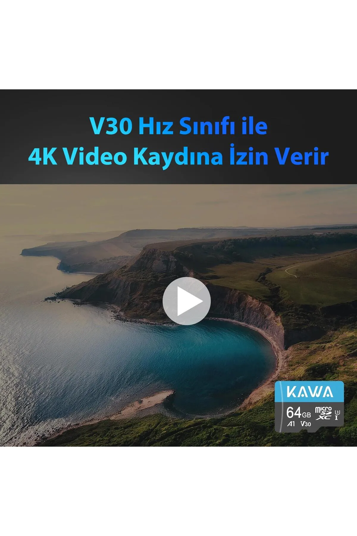 Kawa High Endurance U3 V30 100mb/s Okuma 40mb/s Yazma 64gb Micro Sd Hafıza Kartı