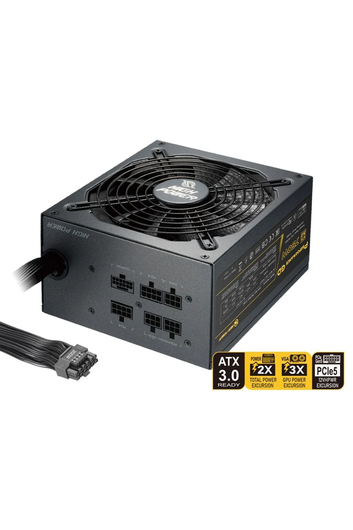 Dark High Power Hp1-S2750Gd-F14C P. Serisi 750W 80+Gold Atx 3.0 & Pcıe 5.0 Güç Kaynağı