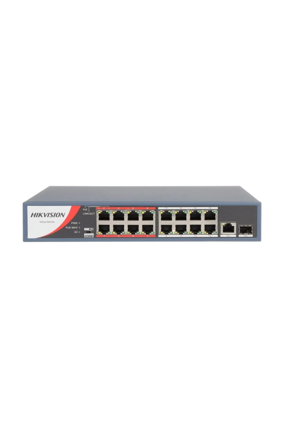 Hikvision Hıkvısıon Ds-3e0318p-e/m(b) 16 Port 10/100 16 Port Poe+ Fast Ethernet Swıtch 130w