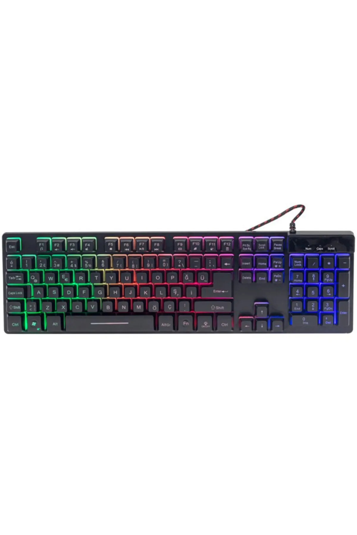 Hello Hl-18744 Metal Kasa Rgb Işıklı Kablolu Oyuncu Q Klavye Zyg-800