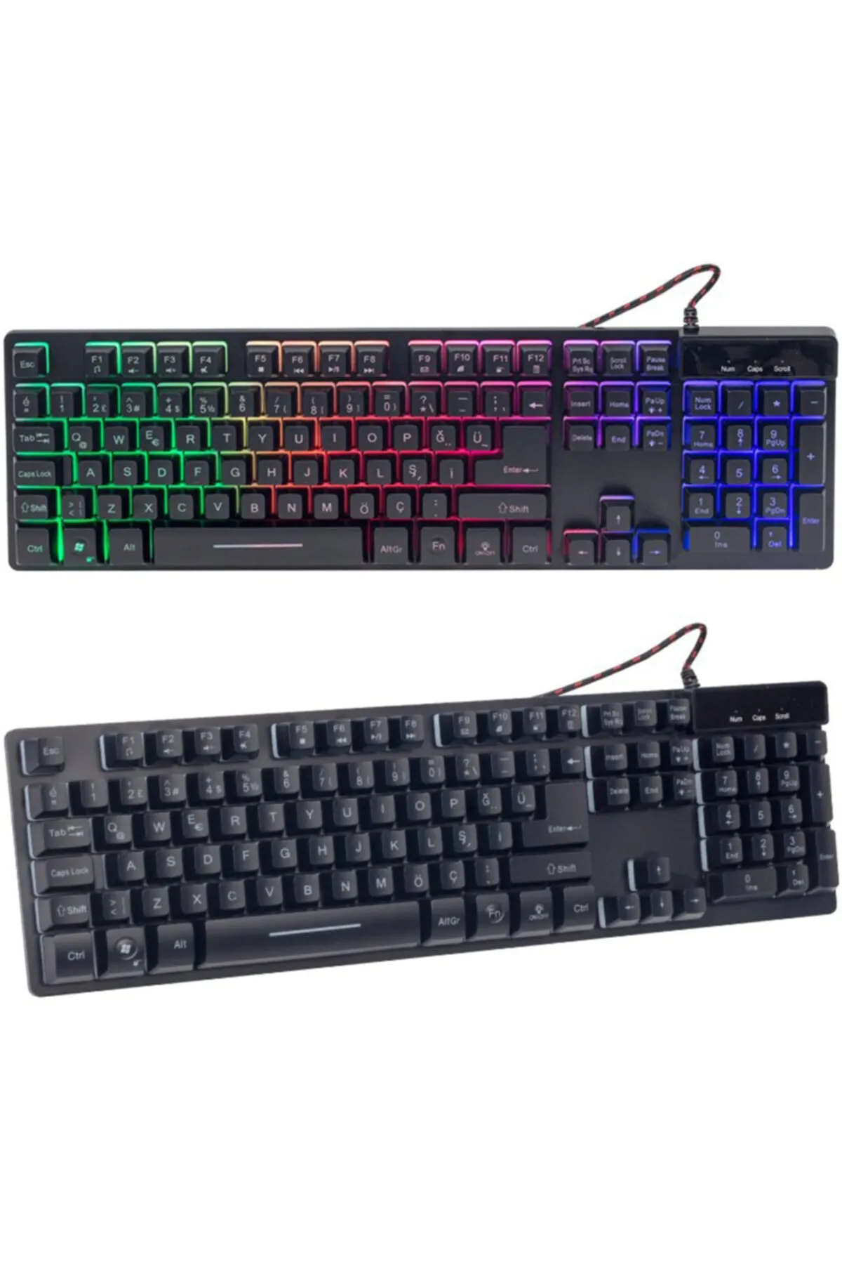 Hello Hl-18744 Metal Kasa Rgb Işıklı Kablolu Oyuncu Q Klavye Zyg-800