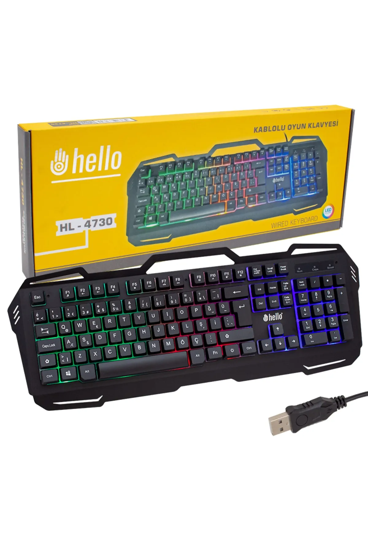 Hello Hl-4730 Kablolu Oyuncu Gaming Klavye