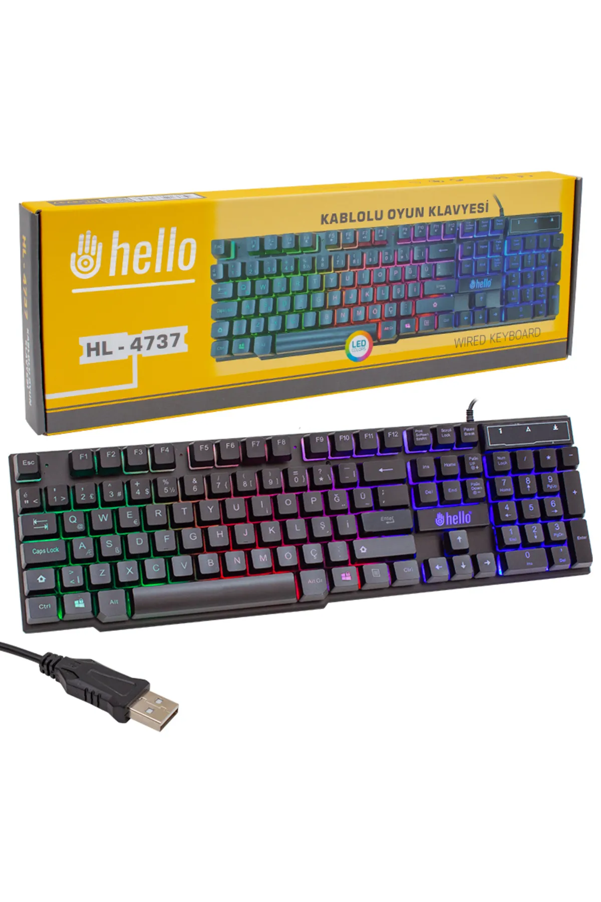 DENİZ Hl-4737 Usb Kablolu Aydinlatmali Oyuncu Gaming Q Kye