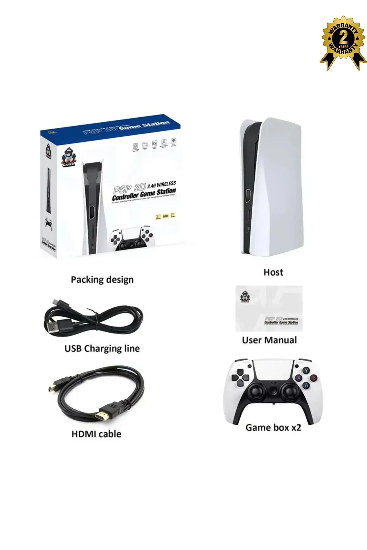 LaraThec Hobi PlyStation 128 GB GTA Pes Fifa SEGA PSP Retro Atari 28776 Oyunlu HD 2.4G Game Box