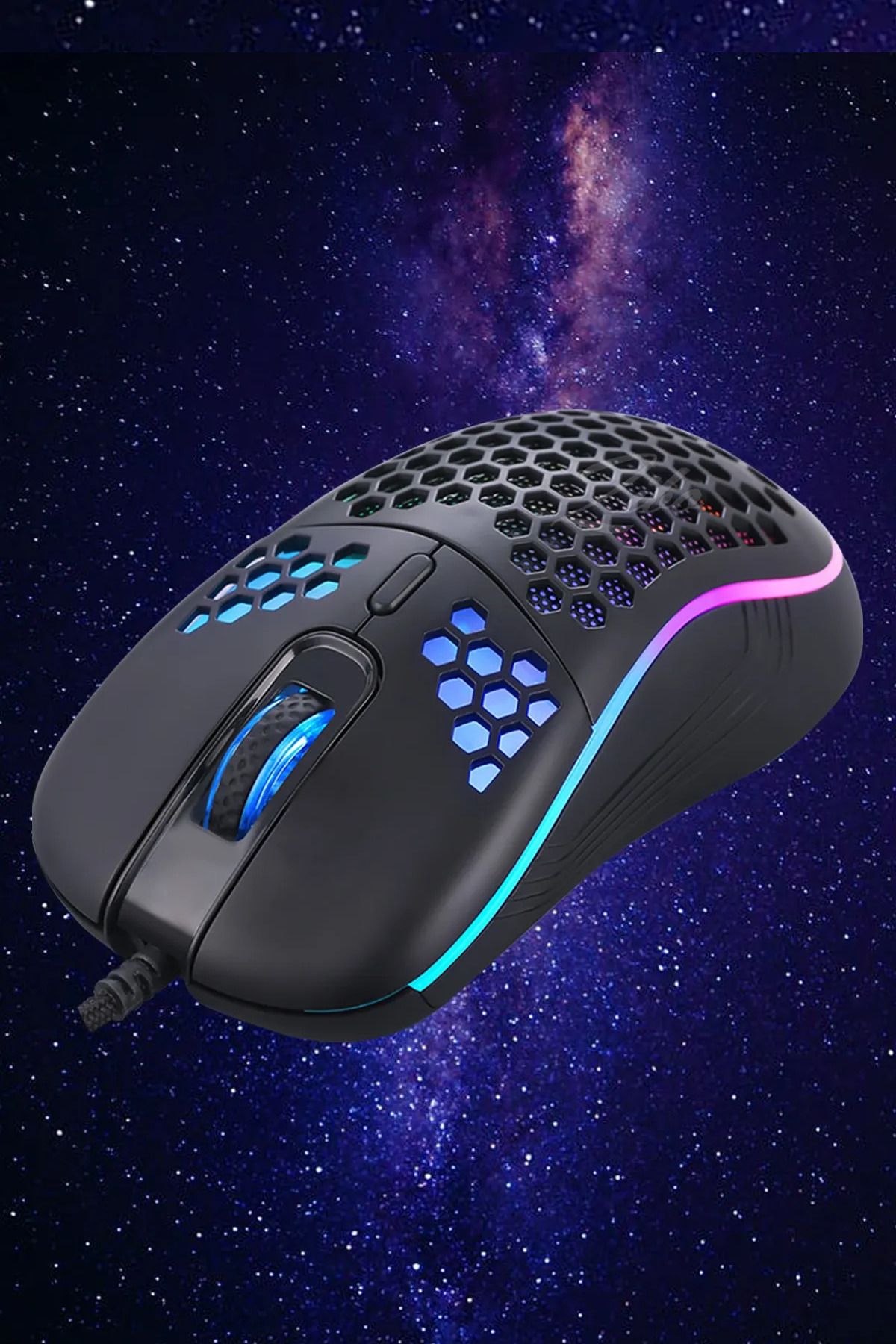 FiyakArt Honeycomb Rgb 6400dpi Kablolu Optik Oyuncu Mouse Ergonomik Design