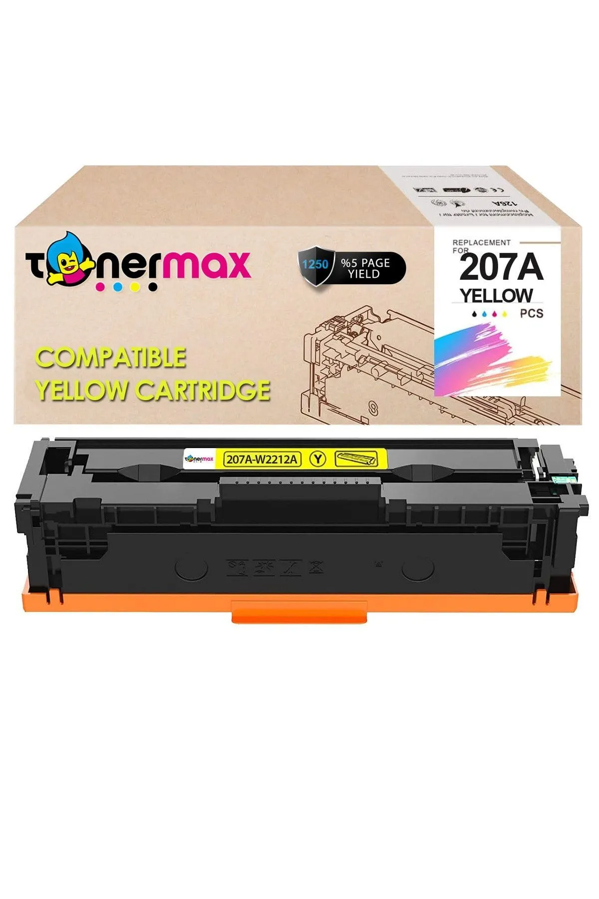 tonermax ® Hp 207a W2212a Muadil Toner Sarı - Çipli/ Laserjet M255 / M282 / M283