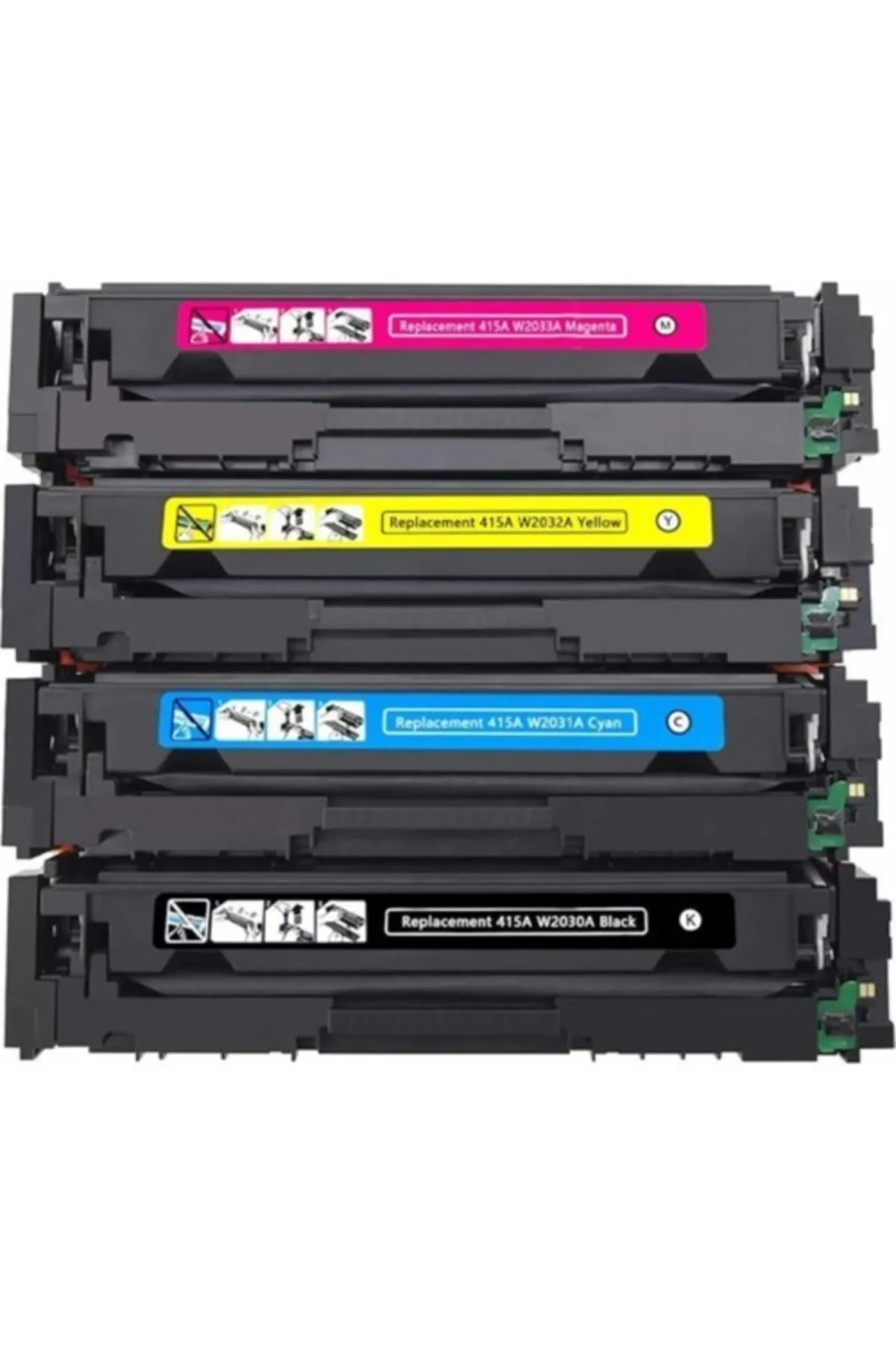 XPLUS Hp 415a w2030a-w2031a-w2032a-w2033a Uyumlu 4 Renk Muadil Toner Seti