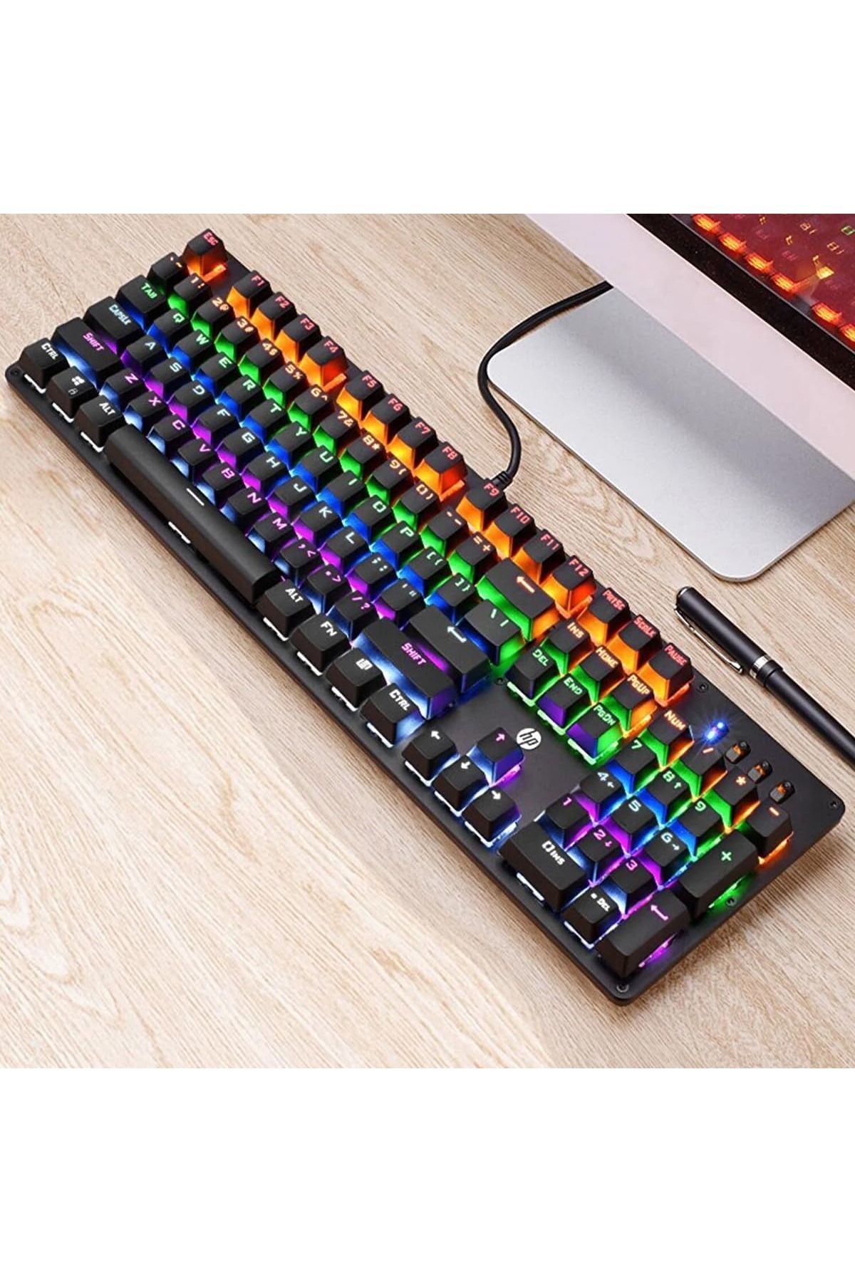 Alfa MEC Hp Gk100f Mekanik Gaming Oyuncu Rgb Işıklı Mekanik Gaming Klavye