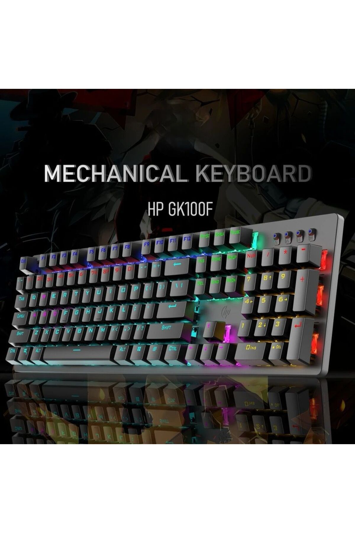 Alfa MEC Hp Gk100f Mekanik Gaming Oyuncu Rgb Işıklı Mekanik Gaming Klavye