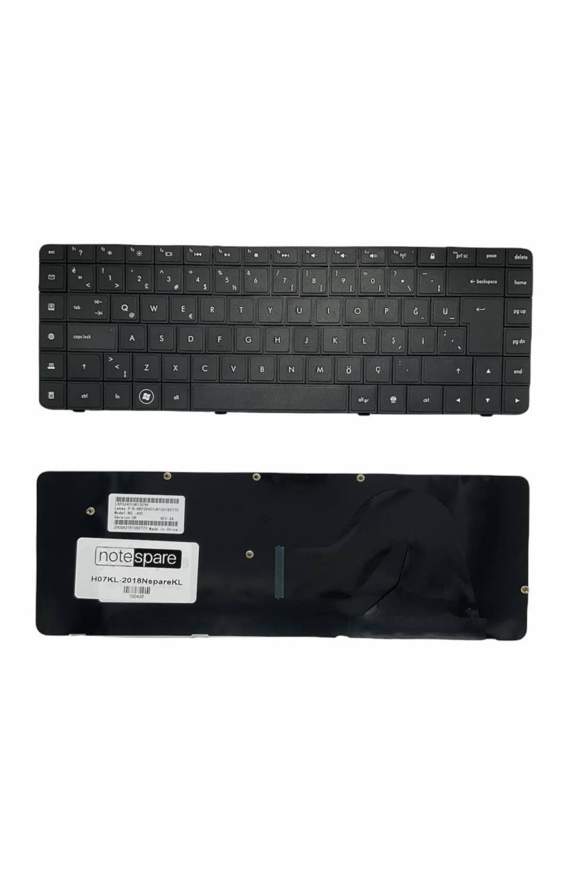 Notespare Hp ile Uyumlu Compaq Presario CQ56, CQ56-100, CQ56-101ST, CQ56-102ST Notebook Klavye Siyah TR