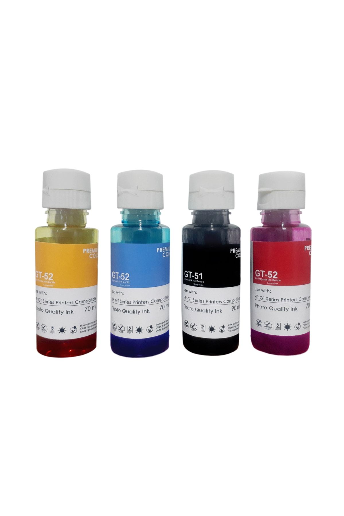 premium ink Hp Ink Tank 410, Ink Tank 415 Uyumlu Mürekkep 4 Renk Set (gt51 - Gt52)