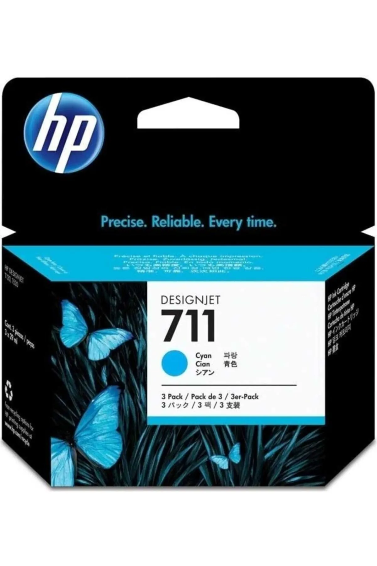 HP HPZR Hp 711-CZ134A Mavi Kartuş 3Lü Paket