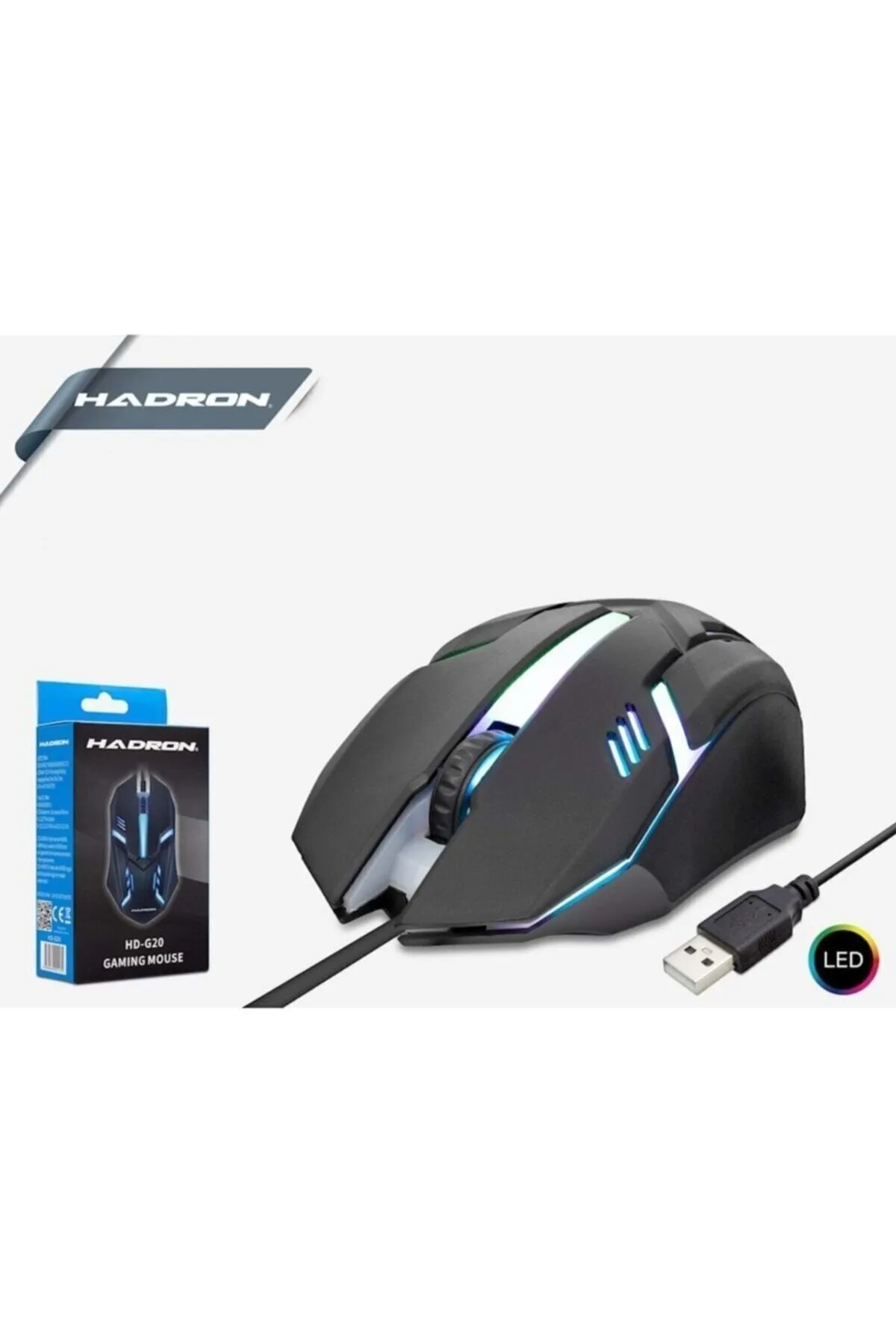 Hadron Hrg20/100 Mouse Kablolu Oyun Mause Usb Ledli 1600 Dpı Hrg20/100