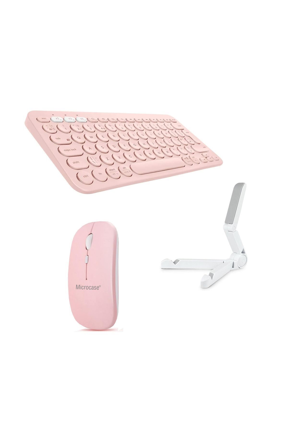 Microcase Huawei Matepad Se 11 Tablet Için Bluetooth Klavye Mouse Tablet Standı - Al45150 Pembe
