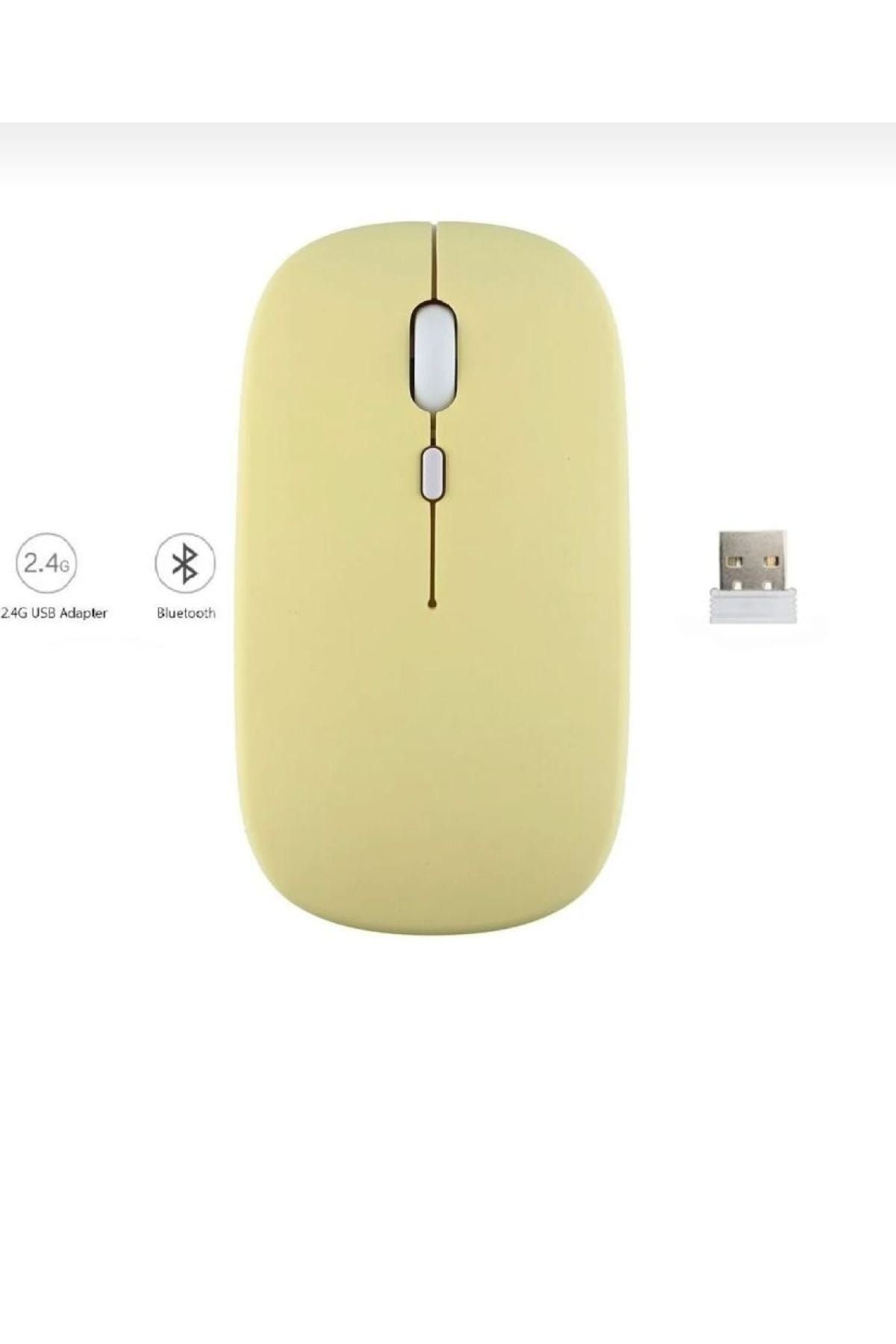 Alfa MEC Huawei Matepad T10 9.7 Inç Uyumlu Mouse Bluetooth Wireless Şarj Edilebilir Fare 2.4g