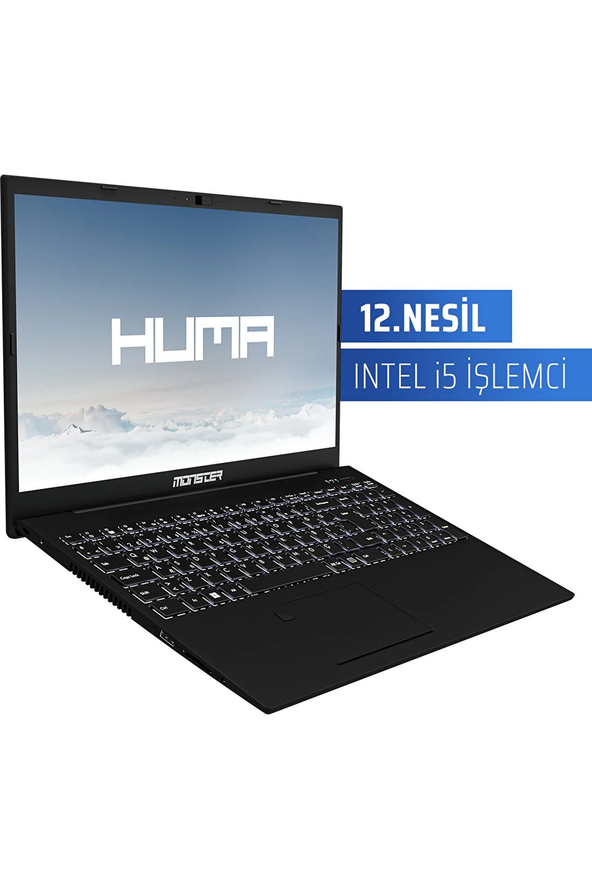 Monster Huma H5 V4.1 Black Intel Core I5 1235u 16 Gb Ram 500 Gb Ssd Freedos 15,6" Fhd 120 Hz