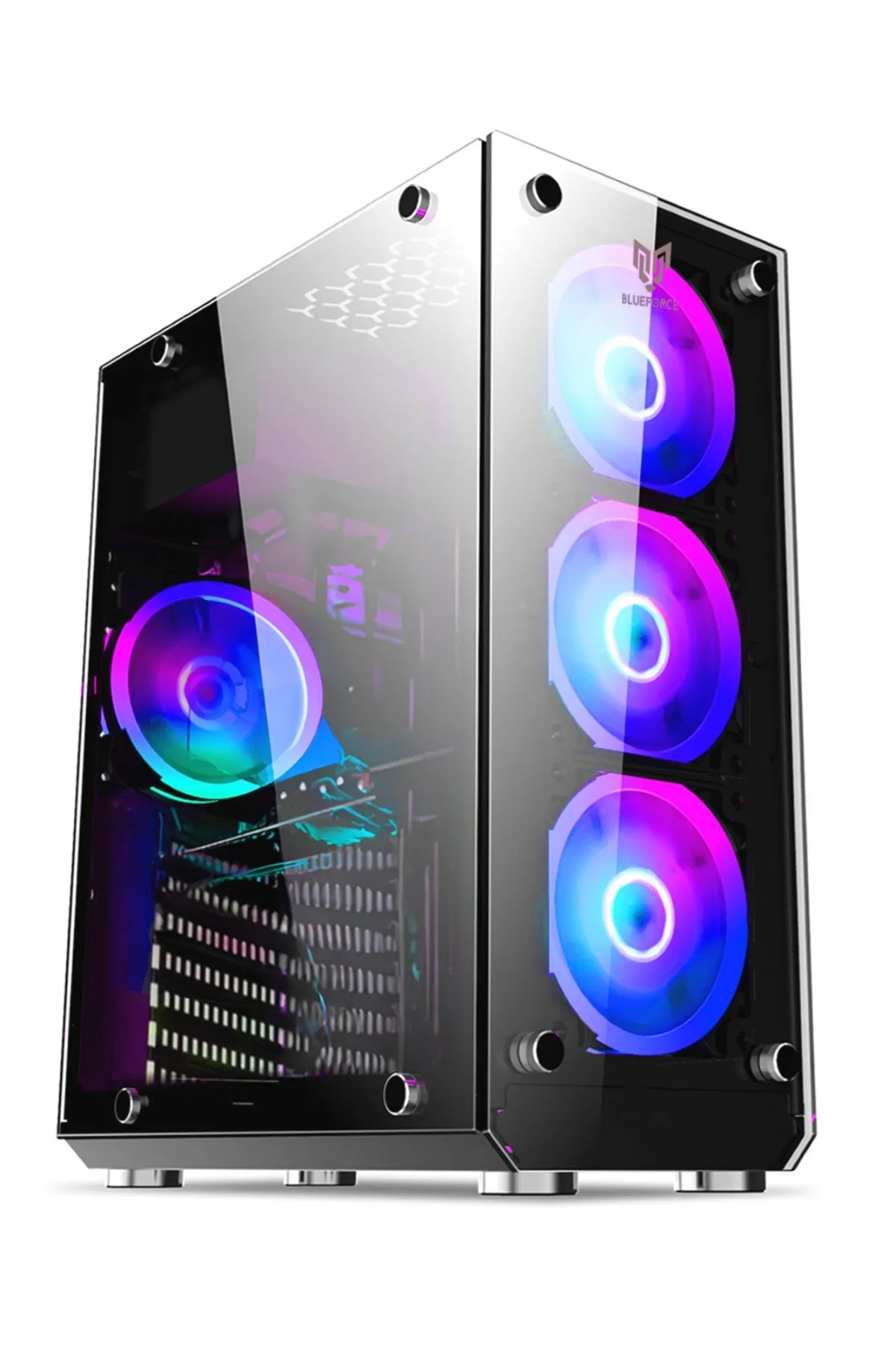 Blueforce Hunter 4*rgb Fanlı Atx-mini Atx Itx Mid Tower Gaming Oyuncu Kasa